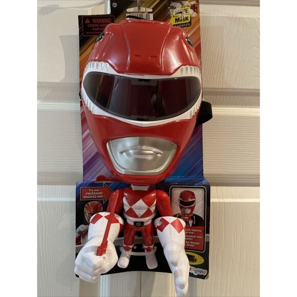 Power Rangers Red Ranger Move A Mask Buddies Children's Halloween Mask Kids - Picture 1 of 5
